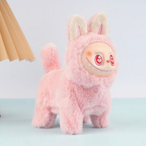Labubu Singing Lights Battery Dog Toy Walking Electronic Pets