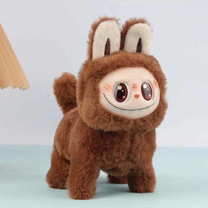 Labubu Singing Lights Battery Dog Toy Walking Electronic Pets