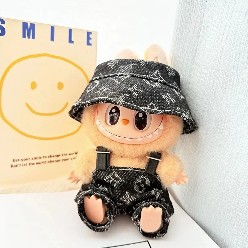 Labubu Doll Clothes Fashion Overalls Labubu Idol V1 V2 Dolls Clothing Accessories 15/17cm Plush Doll Universal