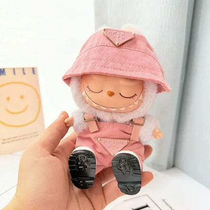 Labubu Doll Clothes Fashion Overalls Labubu Idol V1 V2 Dolls Clothing Accessories 15/17cm Plush Doll Universal