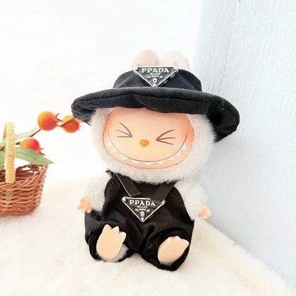 Labubu Doll Clothes Fashion Overalls Labubu Idol V1 V2 Dolls Clothing Accessories 15/17cm Plush Doll Universal