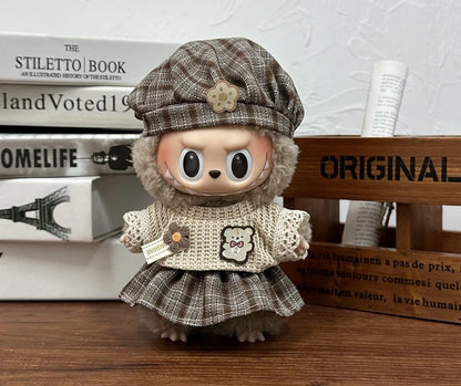 Labubu Doll Clothes Capybara Cos Suit V1 V2  Outfit Stylish Clothing Set for Plush Toy Dolls 17cm Cute Model Accessories