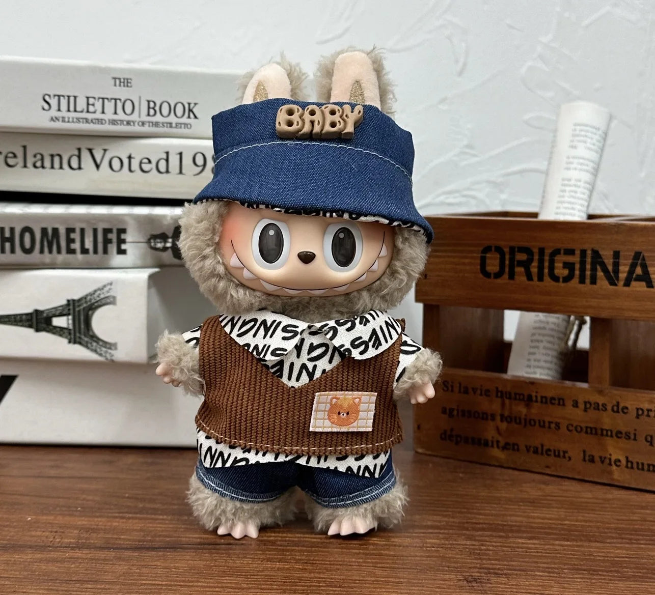 Labubu Doll Clothes Capybara Cos Suit V1 V2  Outfit Stylish Clothing Set for Plush Toy Dolls 17cm Cute Model Accessories