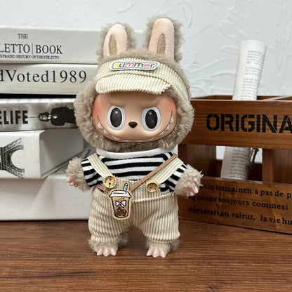 Labubu Doll Clothes Capybara Cos Suit V1 V2  Outfit Stylish Clothing Set for Plush Toy Dolls 17cm Cute Model Accessories