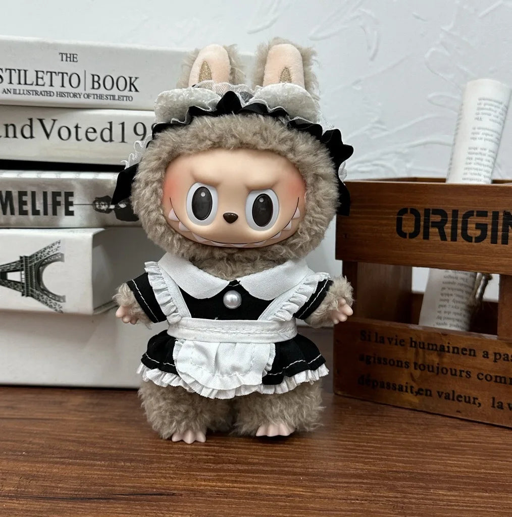 Labubu Doll Clothes Capybara Cos Suit V1 V2  Outfit Stylish Clothing Set for Plush Toy Dolls 17cm Cute Model Accessories