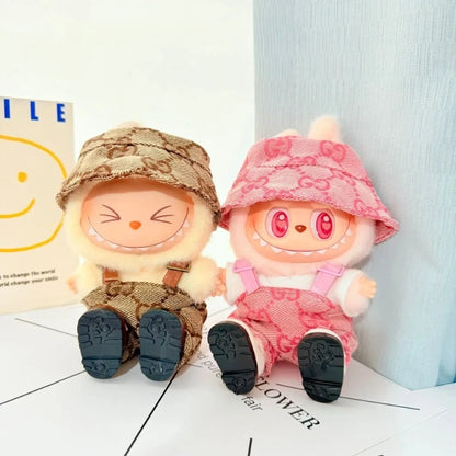 Labubu Doll Clothes Fashion Overalls Labubu Idol V1 V2 Dolls Clothing Accessories 15/17cm Plush Doll Universal