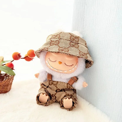 Labubu Doll Clothes Fashion Overalls Labubu Idol V1 V2 Dolls Clothing Accessories 15/17cm Plush Doll Universal