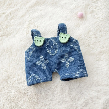 Labubu Doll Clothes Fashion Overalls Labubu Idol V1 V2 Dolls Clothing Accessories 15/17cm Plush Doll Universal