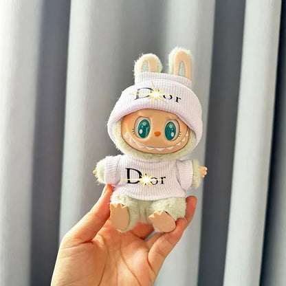 Labubu Doll Clothes Fashion Overalls Labubu Idol V1 V2 Dolls Clothing Accessories 15/17cm Plush Doll Universal
