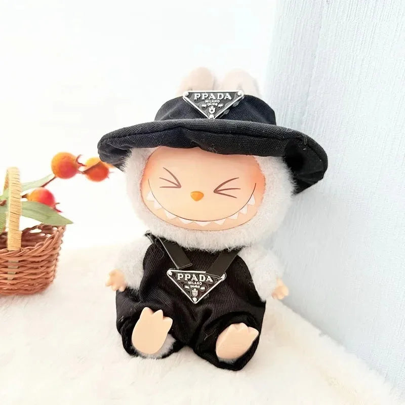 Labubu Doll Clothes Fashion Overalls Labubu Idol V1 V2 Dolls Clothing Accessories 15/17cm Plush Doll Universal