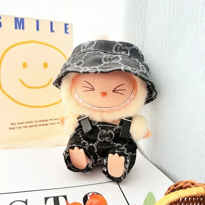 Labubu Doll Clothes Fashion Overalls Labubu Idol V1 V2 Dolls Clothing Accessories 15/17cm Plush Doll Universal
